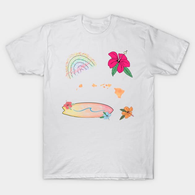 Hawaiian Sticker Pack T-Shirt by AlishaMSchil